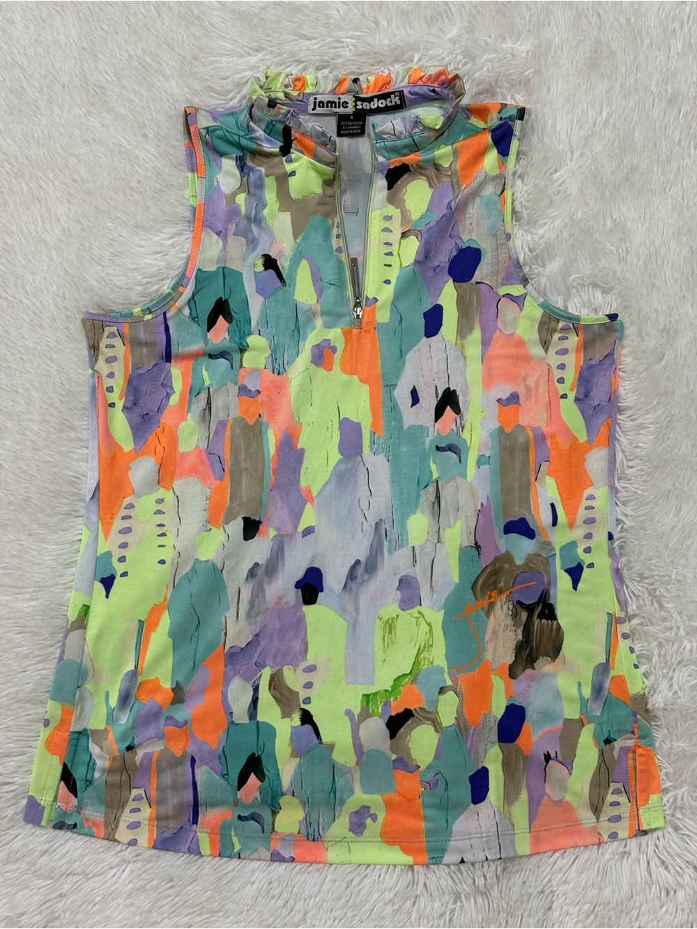 Jamie Sadock Women's Neon Abstract Print Sleeveless Top